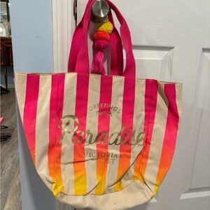 EVERYTHING MUST GO. Victoria's Secret Paradise Striped Tote